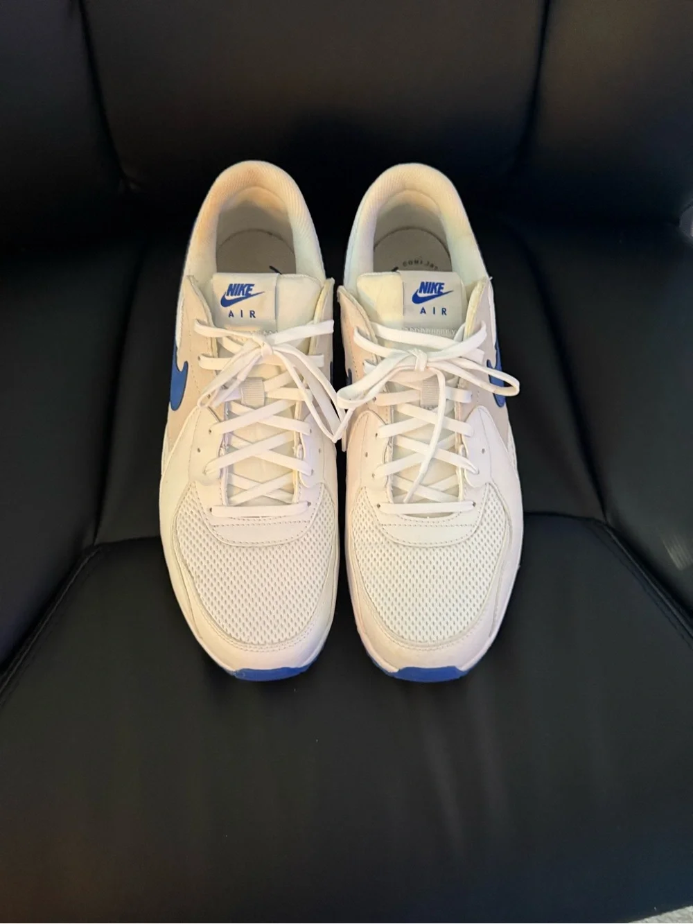 Nike Men’s White and Blue Air Max Sneakers